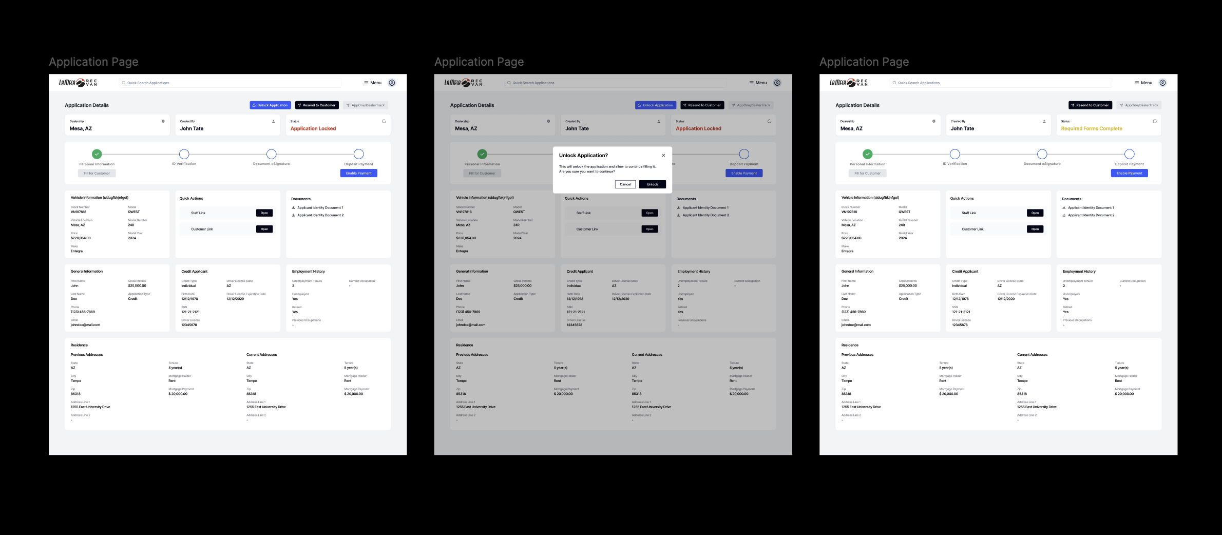 Application in locked state with restricted editing and visual indicators.
