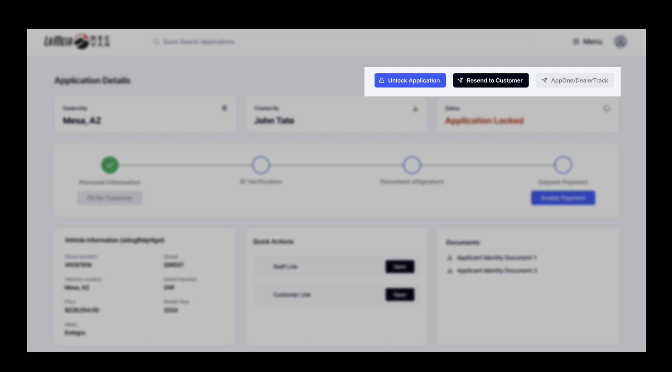 UI showing key actions visible at all times with state indicating availability.