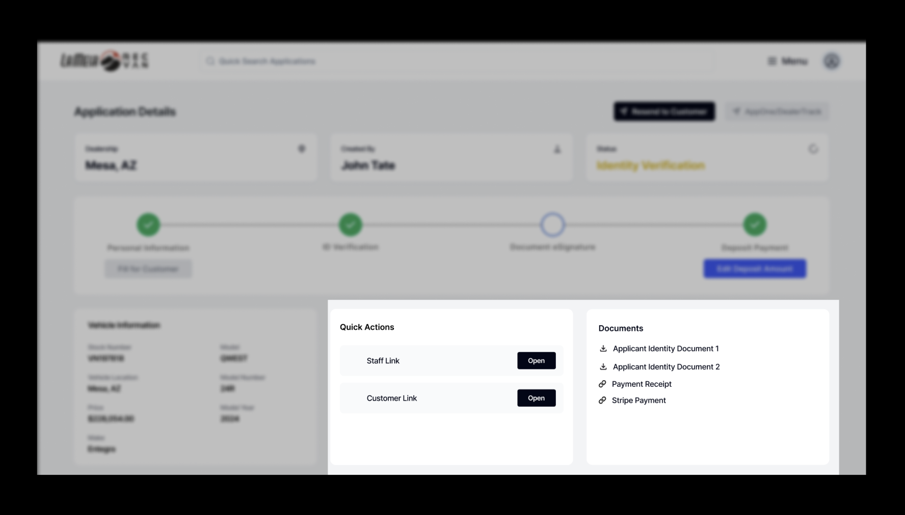 Document tab structure elevating signed documents for faster finance access.