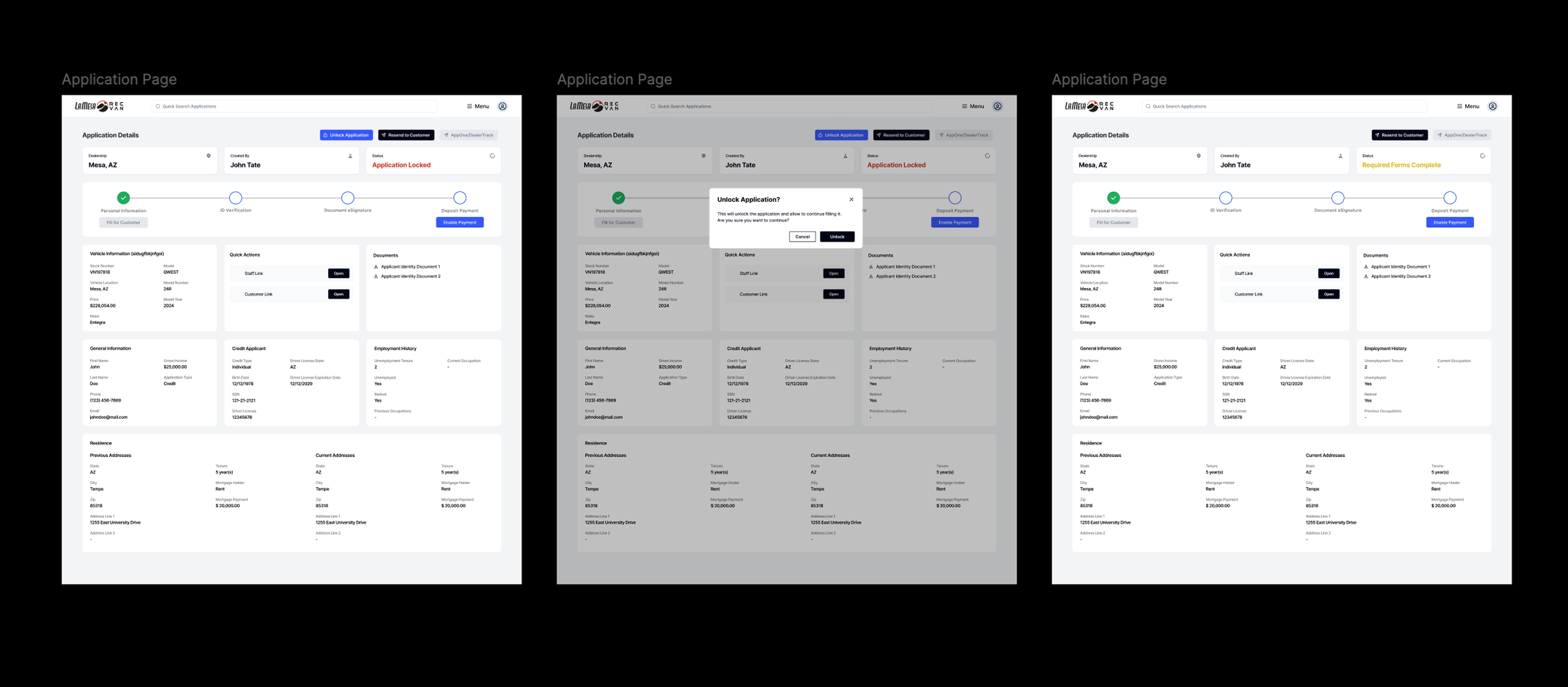 Application in locked state with restricted editing and visual indicators.