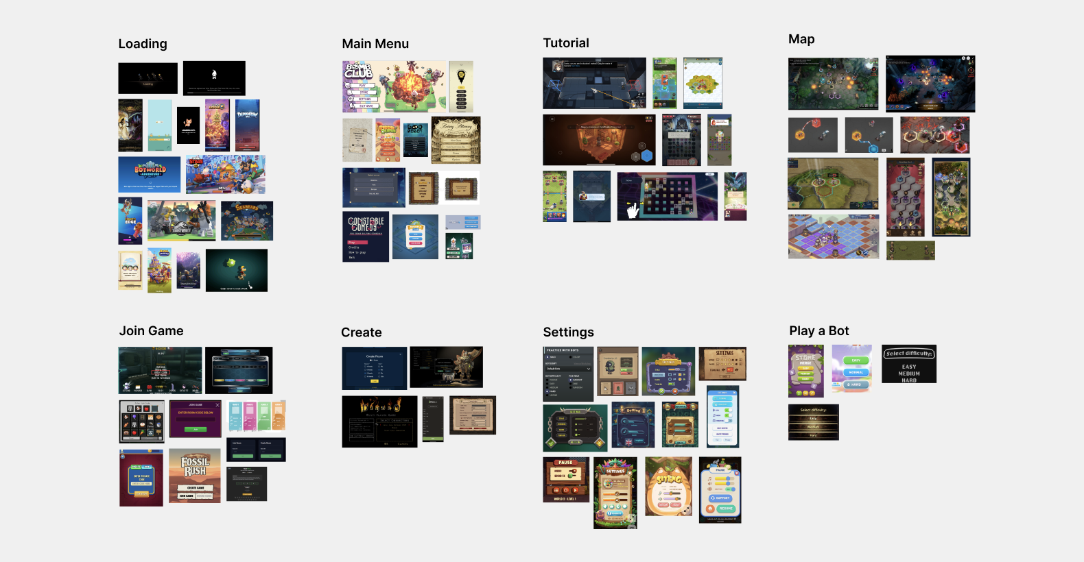 Early wireframes and design explorations for Battle of Velune.